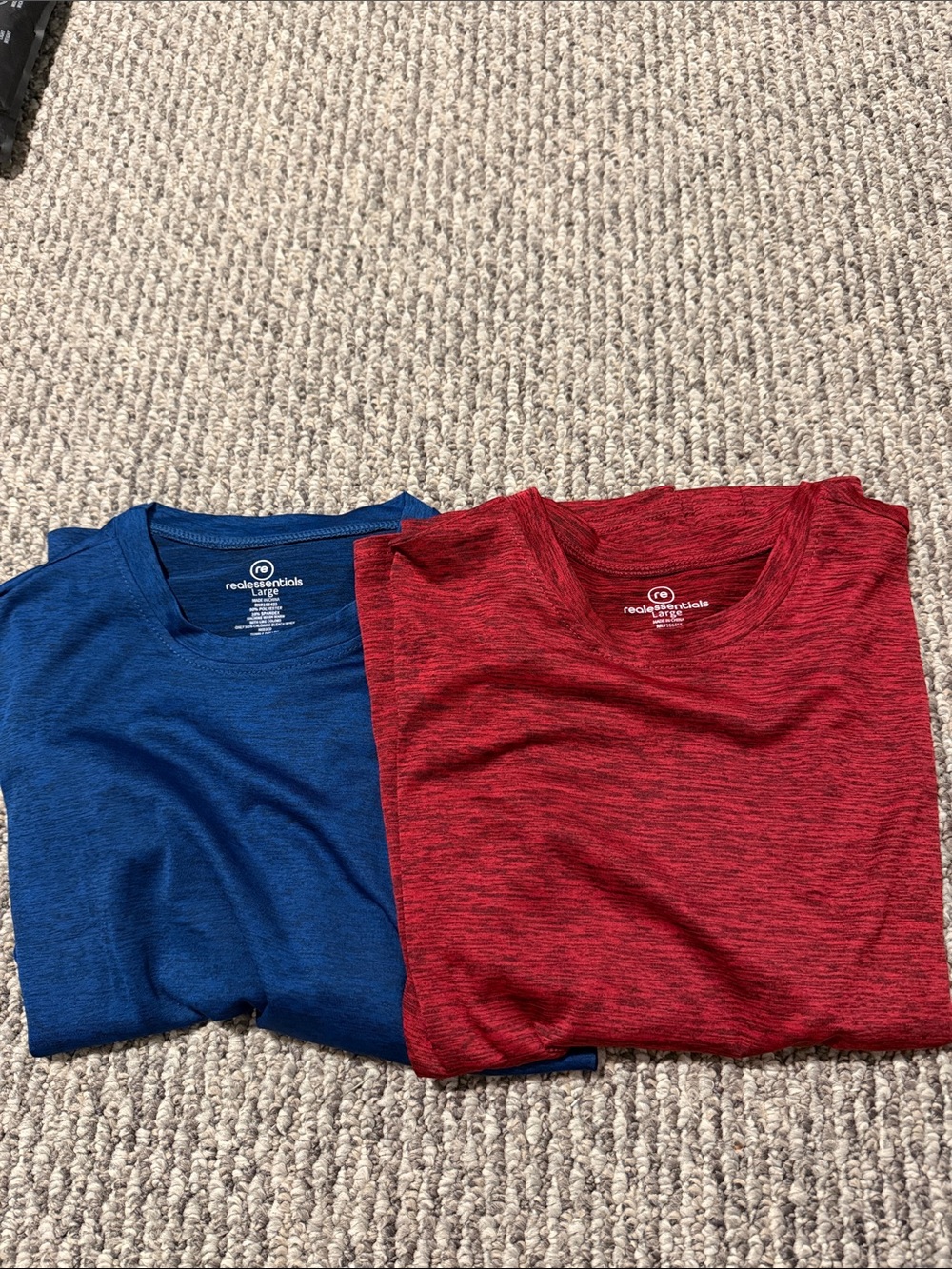 Kids' Red Long Sleeve Performance Tee by Real Essentials